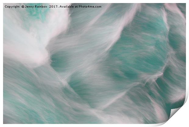 Turquoise Water Patterns                           Print by Jenny Rainbow