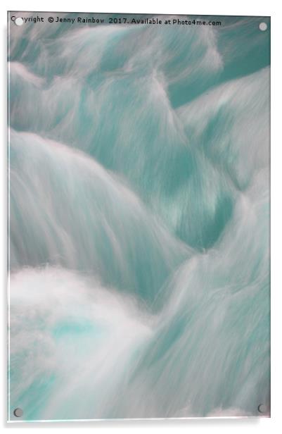 Icy Water Flow Abstract 2                          Acrylic by Jenny Rainbow
