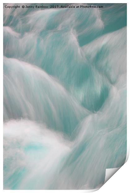 Icy Water Flow Abstract 2                          Print by Jenny Rainbow