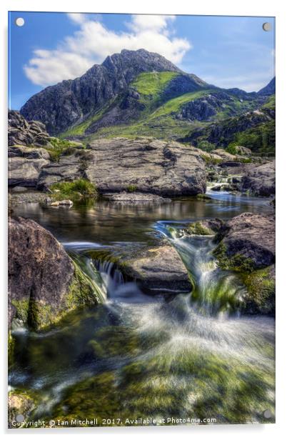 Tryfan  Acrylic by Ian Mitchell