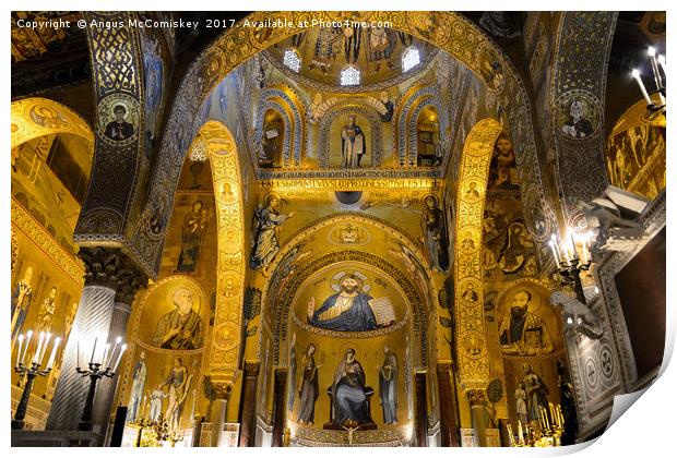 Cappella Palatina in Palermo, Sicily Print by Angus McComiskey