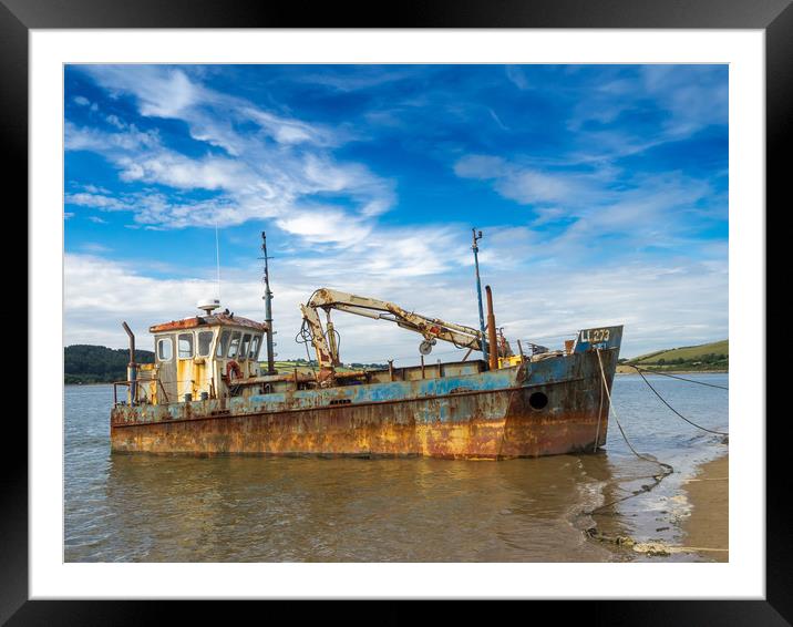 The Vicky Leigh Fishing Boat. Framed Mounted Print by Colin Allen