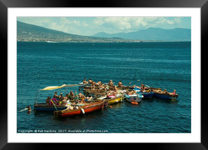 Neapolitan boat fest   Framed Mounted Print by Rob Hawkins