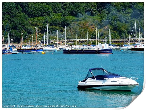 Dartmouth Harbour Print by Jane Metters