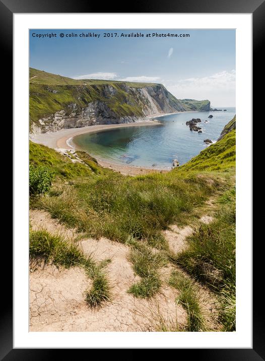 Man of War Bay Dorset Framed Mounted Print by colin chalkley