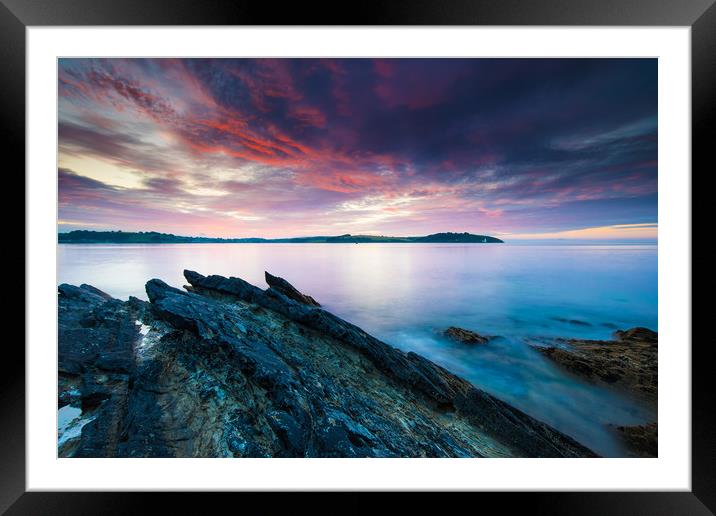 Carrick Roads Dawn Framed Mounted Print by Michael Brookes