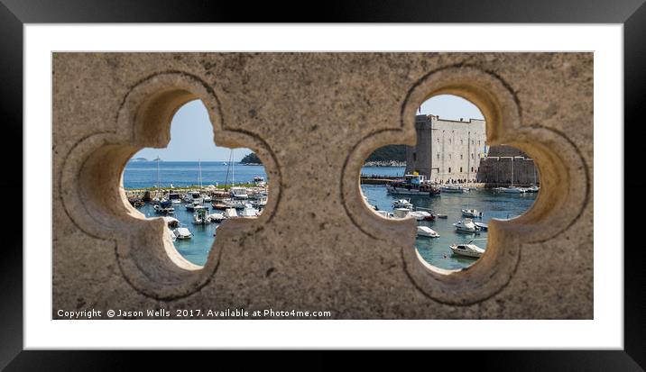 Decorations on the bridge by Ploce Gate Framed Mounted Print by Jason Wells