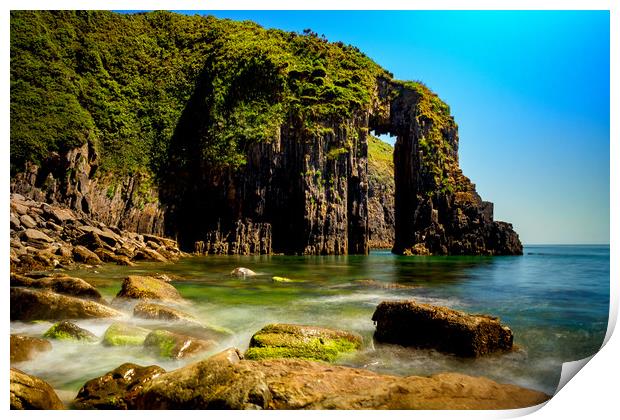 Church Doors Cove, Pembrokeshire, Wales, UK Print by Mark Llewellyn