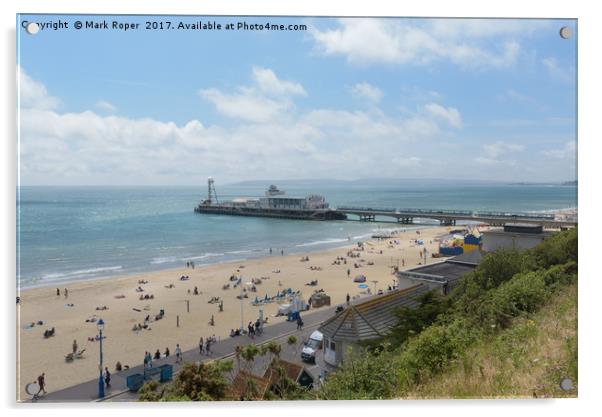 Bournemouth beach and pier Acrylic by Mark Roper