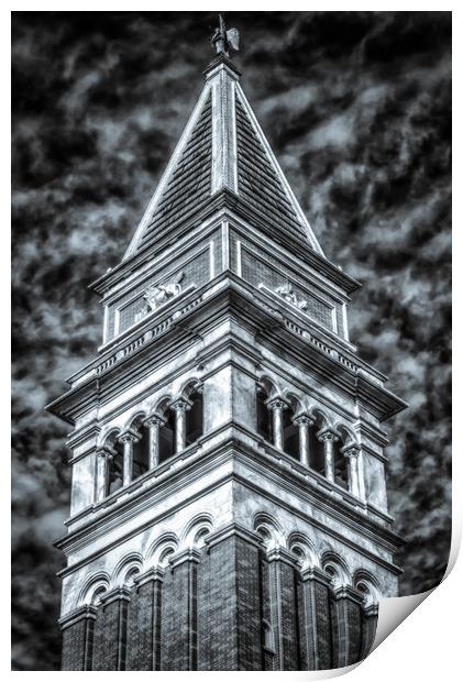 Stormy Tower Print by Gareth Burge Photography