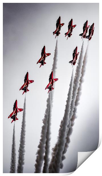 Red Arrows Reaching for the Sky Print by Gareth Burge Photography