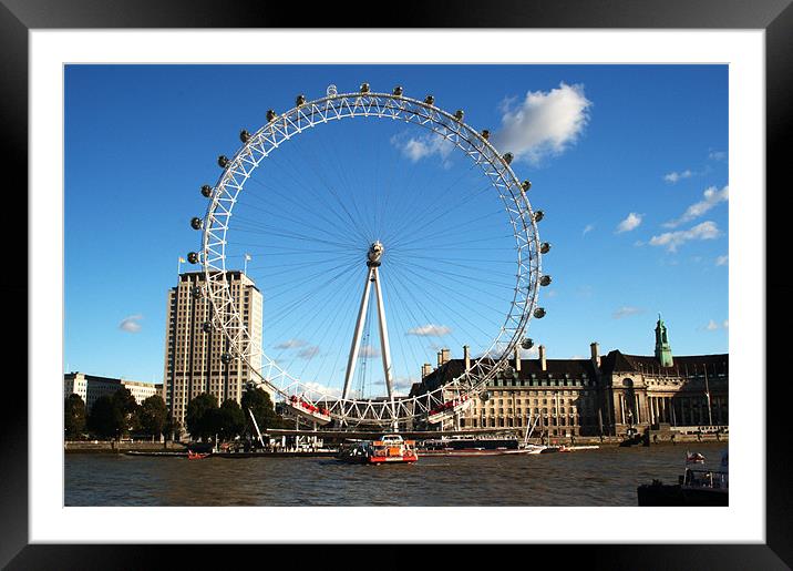 The London Eye 2 Framed Mounted Print by Chris Day