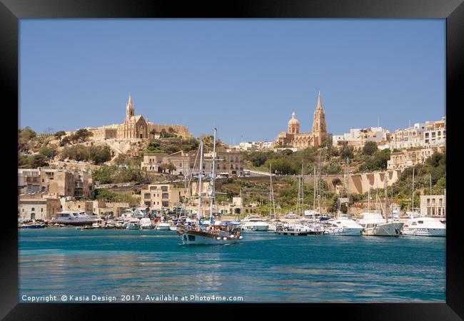 Mġarr Harbour, Gozo, Republic of Malta Framed Print by Kasia Design