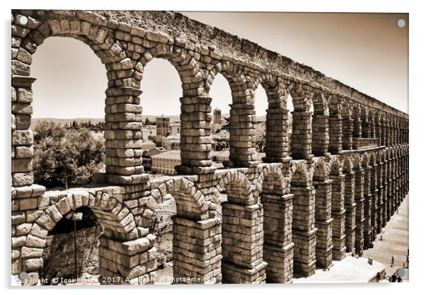 Aqueduct in Segovia Acrylic by Igor Krylov