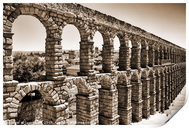 Aqueduct in Segovia Print by Igor Krylov