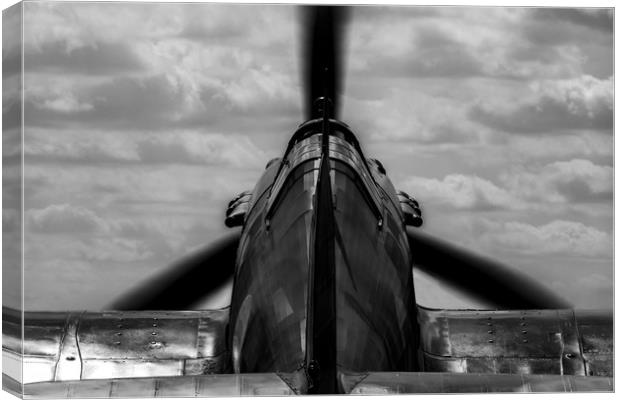 Hawker Hurricane Black and White Canvas Print by Oxon Images
