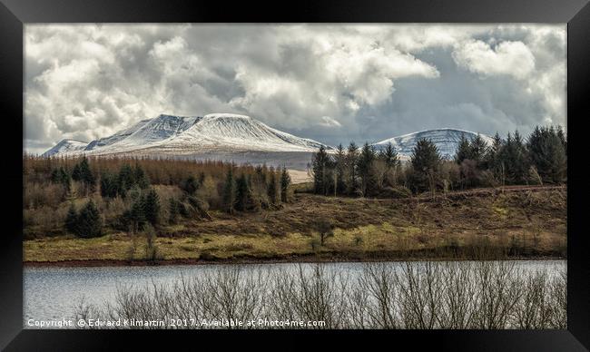 The Black Mountain Framed Print by Edward Kilmartin