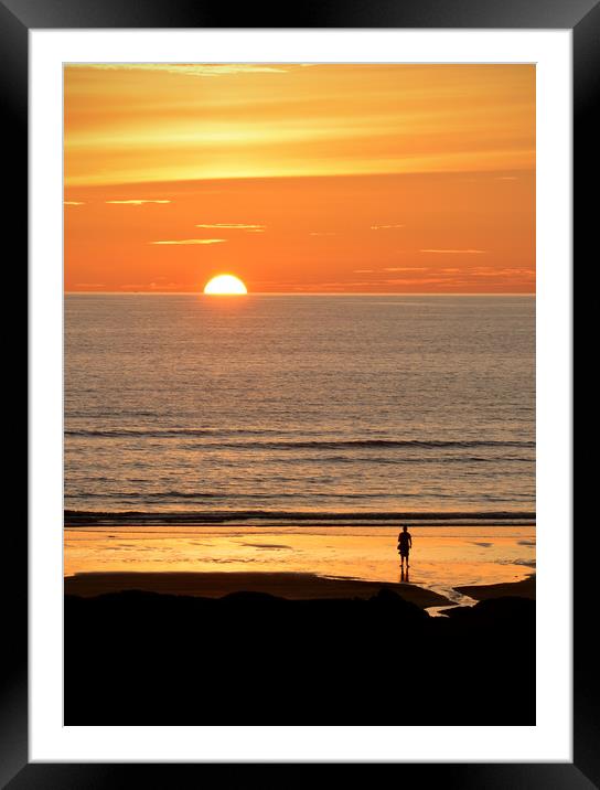 Watching The Sun Set Framed Mounted Print by graham young