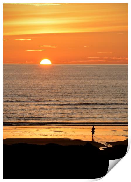 Watching The Sun Set Print by graham young