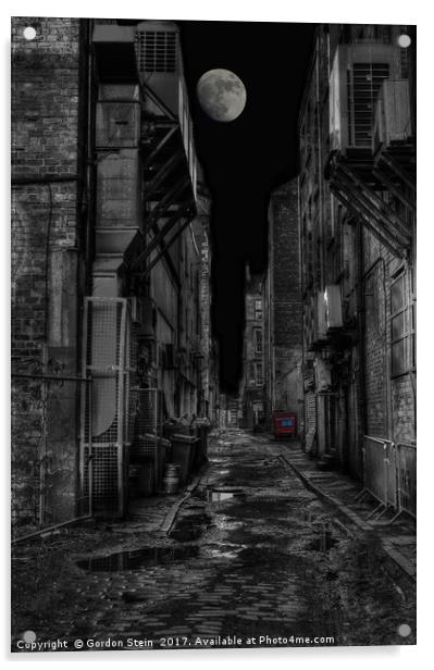 Dark Alleyways Acrylic by Gordon Stein