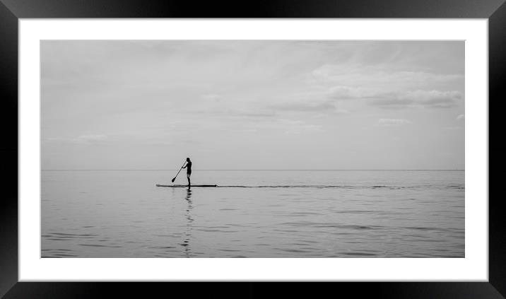 stand up paddle boarding Framed Mounted Print by james dorrington