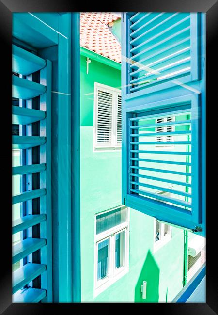  Punda  Curacao Views  Framed Print by Gail Johnson