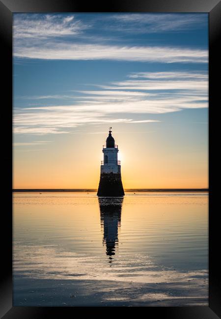 Plover Scar Lighthouse Framed Print by Nigel Smith