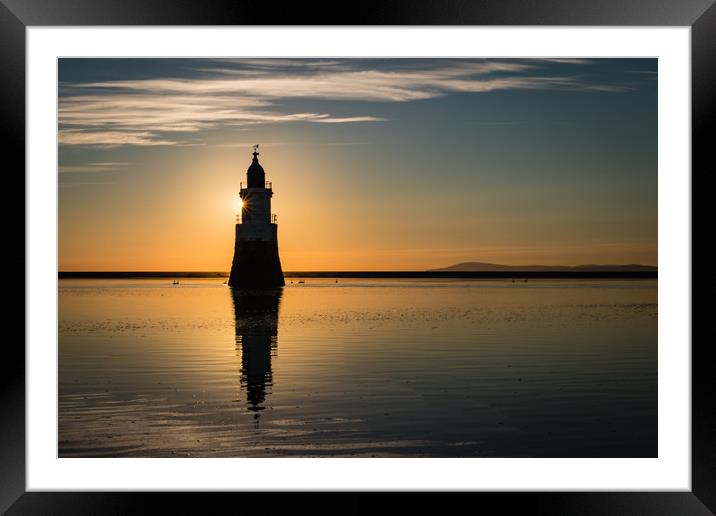 Plover Scar Lighthouse Framed Mounted Print by Nigel Smith