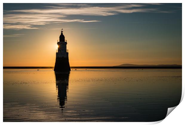 Plover Scar Lighthouse Print by Nigel Smith