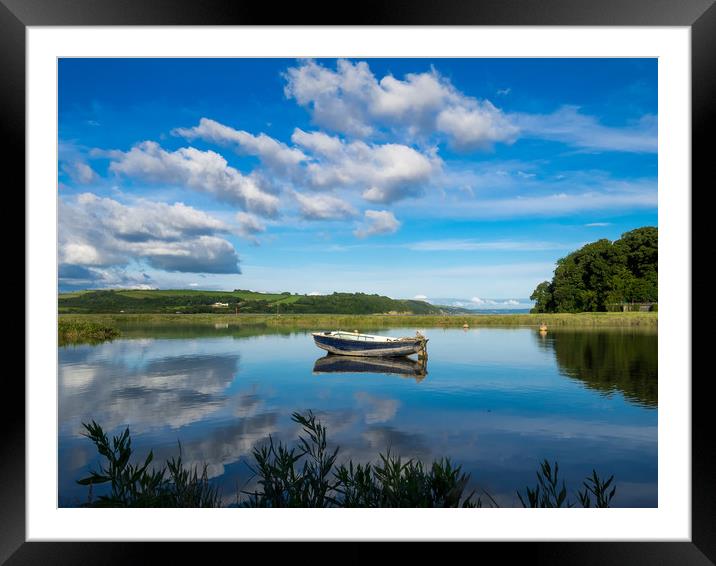 Tranquil Twilight on Laugharne Estuary Framed Mounted Print by Colin Allen