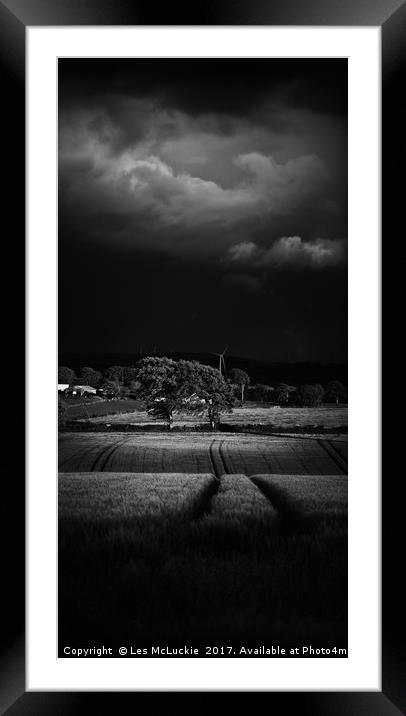 Golden Wheat Fields after the Storm Framed Mounted Print by Les McLuckie