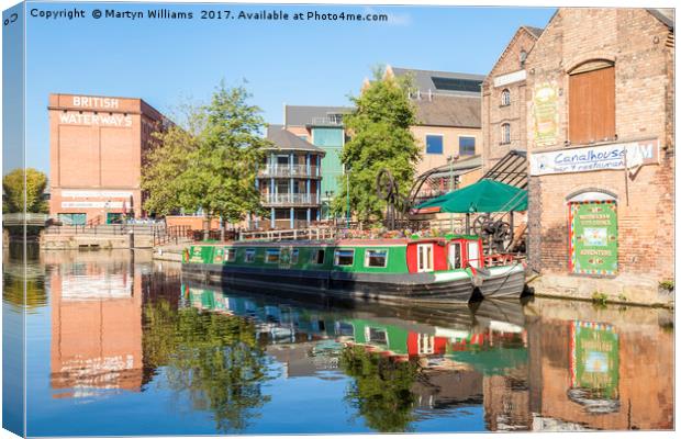 Nottingham and Beeston Canal Canvas Print by Martyn Williams