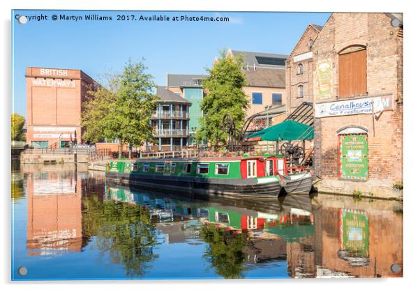 Nottingham and Beeston Canal Acrylic by Martyn Williams