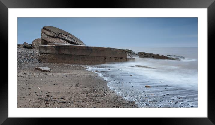 Battered by the Sea Framed Mounted Print by Nigel Jones