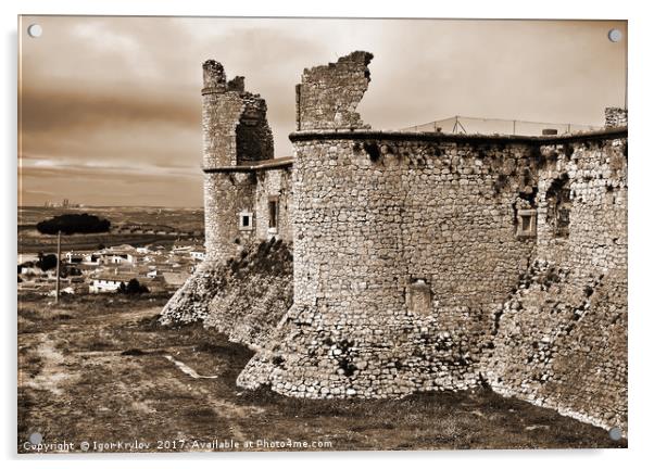 Castle of Chinchon, Spain Acrylic by Igor Krylov