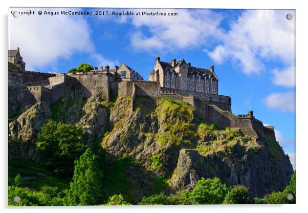 Castle Rock Edinburgh Acrylic by Angus McComiskey