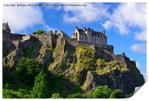 Castle Rock Edinburgh Print by Angus McComiskey