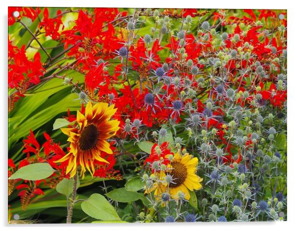 Summer Garden. Acrylic by Victor Burnside
