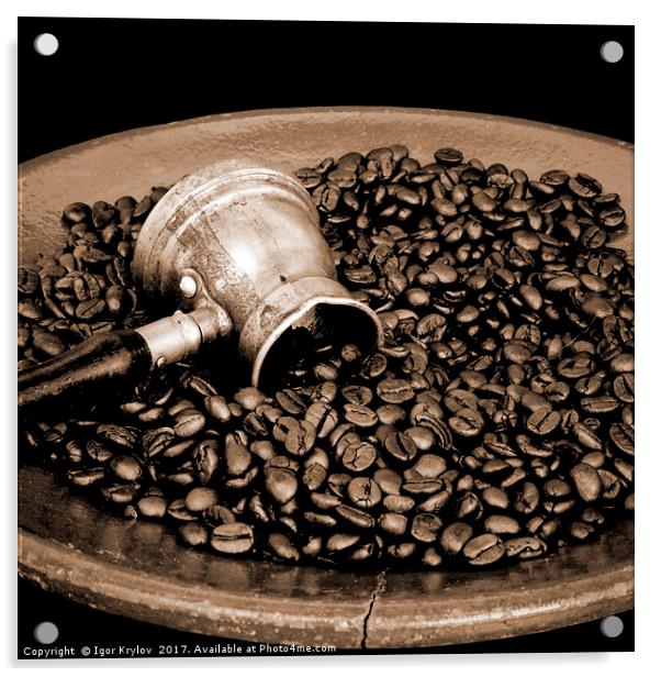 Arab copper coffee pot Acrylic by Igor Krylov