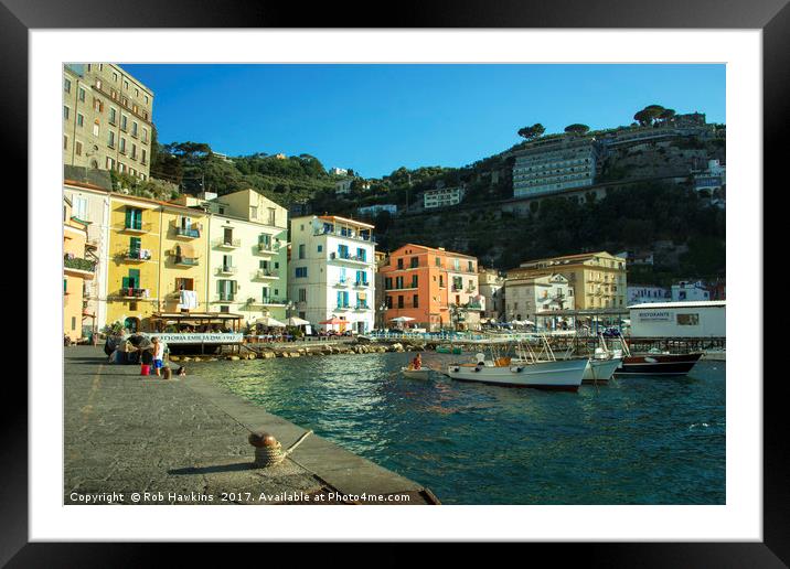 Sorrento Waterfront  Framed Mounted Print by Rob Hawkins