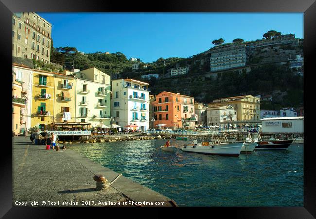 Sorrento Waterfront  Framed Print by Rob Hawkins