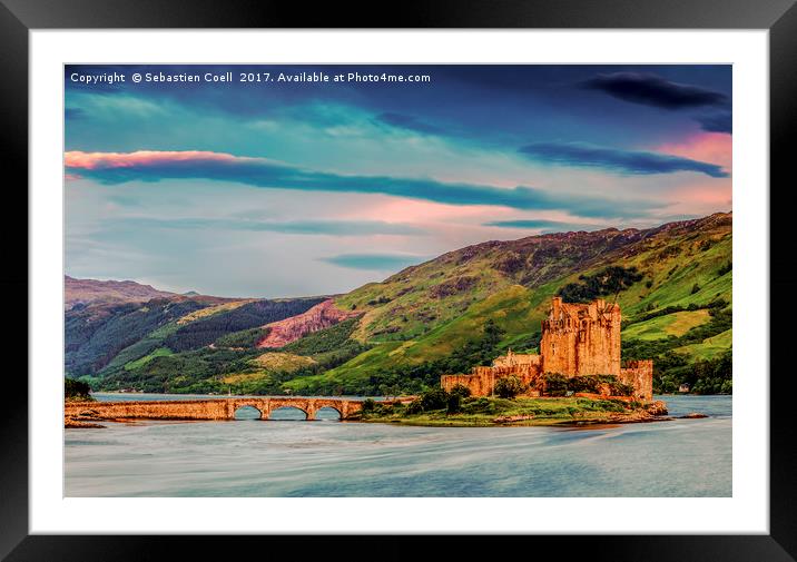 Eilean Donan castle on the Scottish Highlands Framed Mounted Print by Sebastien Coell