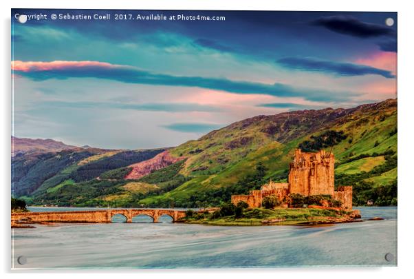 Eilean Donan castle on the Scottish Highlands Acrylic by Sebastien Coell