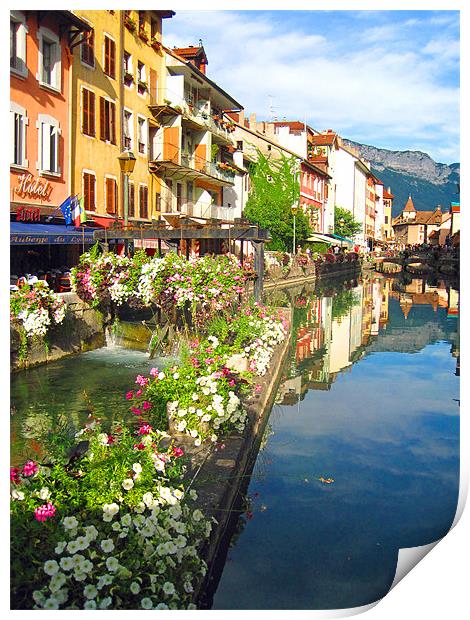 Annecy Flowers Print by Gary Miles