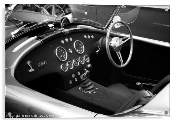 AC Cobra Drivers Cockpit Acrylic by Rob Cole