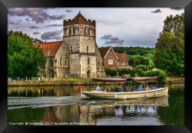 On The Thames At Bisham Framed Print by Ian Lewis