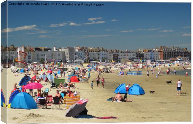 On The Beach Canvas Print by Nicola Clark