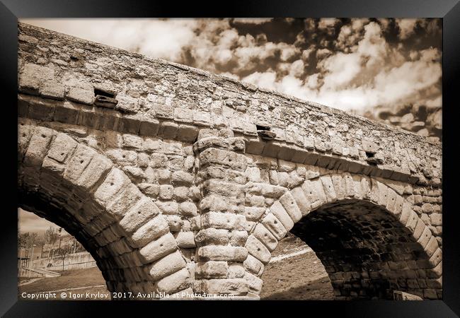 Roman bridge Framed Print by Igor Krylov