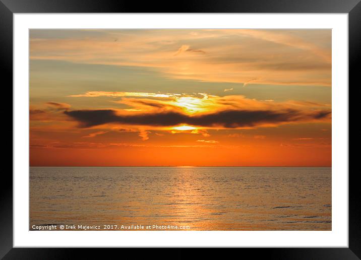 Sunset Framed Mounted Print by Irek Majewicz