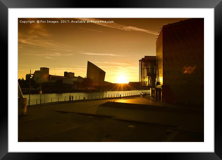 Media city Manchester Framed Mounted Print by Derrick Fox Lomax